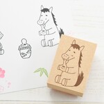 【単品販売】親馬 年賀状 午年のスタンプ 2026
