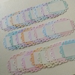 レース型コメントカード#1775　グラデーション 25枚メッセージカード