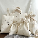 【2026年度予約受付中】【お名前刺繍】【サイズオーダー✂︎】 ♡が可愛いヌビバック3点〜