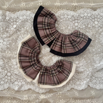 NEW◆ タータンチェック ◆ スタイ フリルスタイ 花びらスタイ