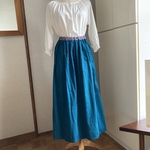 ☆ 年末SALE 細コーデュロイ　ロングスカート
