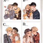 chan.ce オリジナルステッカー　4種4枚入り  close to you  君に近づく季節　カップル　ペア　人物ステッカー　