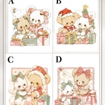 chan.ce オリジナルステッカー　12種12枚入り  A gift for you クリスマス　アニマルステッカー　ぬいぐるみ　Xmas