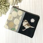 ぺたんこポーチ　ジュウシマツ
