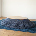 選べるこたつ布団 栗の突板ダ円こたつ ［掛布団付き/幅120cm/省エネ］