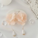ブライダル　ブライダルピアス　写真映え　造花ピアス　ウエディングイヤリング　花　パール　結婚式　紫陽花　ピンク　成人式　前撮り　袴　お色直し　カラードレス　大ぶり