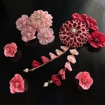 七五三髪飾り（赤、桜色）