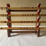 笛スタンド　４本　ウォールナット