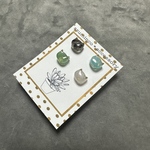 訳あり天然石猫ちゃんピアス