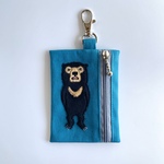 ☆norikoni様オーダー作品☆『いたってマジメなマレーグマのナスカン付きミニミニフラットポーチ』