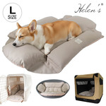 【送料*無料】🌺Helen's Via マルチフィット クレートクッション 犬用ベッド Lサイズ - 洗える ペットキャリー・プラスチックベッド・カート対応 クレートマット