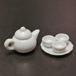 1セット 約20mm E549ミニチュア  湯のみ ポット 急須 お茶  陶器 ミニチュアフード dollhouse マグ