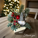 アーティフィシャルフラワー　クリスマスニッセアレンジ　グレー41