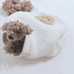【犬服セミオーダー】パピー犬服小型犬服ロング犬服 冬のあたたかアルパカボアニット半袖犬服冬服