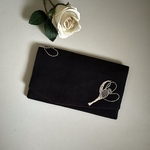 ミナペルホネン mademoiselle（マドモアゼル） 袱紗 チャコール×紫