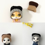 【受注制作】カプセルドールネコ、キツネ用ニット帽子