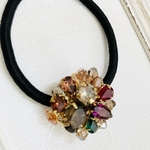 新作　ヘアゴム　スワロフスキー　秋冬カラー