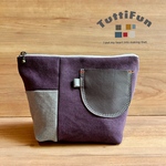 tuttifun＊2color pouch     -  purple