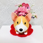 Kai様専用フラワーコーギーポット🐶💐