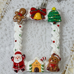 ホイップデコ　キーホルダー　バックチャーム　トレカサイズ　クリスマス　サンタ　トナカイ　クリスマスツリー　クッキー　クリスマスカラー　ギフト　プレゼント　