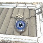グラスアイネックレス(ブルー)