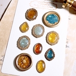 ＊1セット限定＊アソート シーリングスタンプシール 🍫 11月の誕生石 💎 トパーズ・シトリン 10枚セット