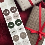 クリスマスのワンポイントシール 18枚入