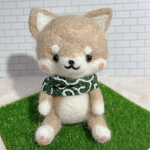 羊毛フェルトお座り柴犬さん