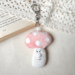 キーホルダー/きのこ(ピンク)
