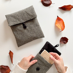 【はっ水】　千鳥柄のブックポーチ（縦）　chic  ふわふわ　文庫本　単行本　ブックカバー　手帳ケース　手帳入れ　マルチケース　撥水　通帳　お薬手帳