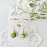 【Art Apple】Green Palette 🍏【選べるピアスとイヤリング】全て金属アレルギー対応　シルバー有　青りんご