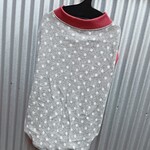 犬服 わんこ服 中型犬 ダブルニット ノースリーブ タンク 杢グレー 水玉柄 7〜8号 