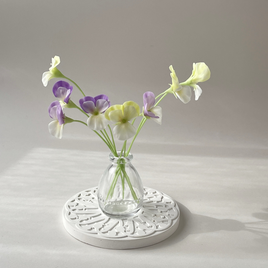 特集掲載】ほんのり透ける 粘土の紫陽花 クリアブルー1本 クレイ