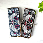 持ち歩きにも♪　ウィリアムモリス がま口かぎ針ケース　　