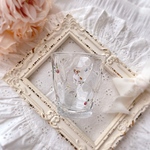 ジャックラッセル テリア 犬　わんこ 柄　花柄　オシャレ グラスコップ(1個)