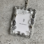 再販【B8トレカキーホルダー】硬質ケース 『 melt 』silver star/clear/透明/月/銀/星/レジンアート