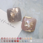 色が選べる♡天然シェルのニュアンスフットネイルチップ（足の親指用）　　/Annaffiare ペディキュア　親指のみ　ミラー　大人　きれいめ　シンプル　浴衣　チャコールグレー　ローズグレージュ