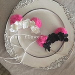 再販×8🎩くま耳ポンポンカチューシャ✾ホワイト◎ペット用アクセサリー