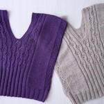 [ﾀﾞｳﾝﾛｰﾄﾞ編み図] カフタンベスト