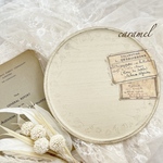 ホワイトアンティーク風なウッドトレイ