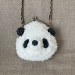 y様オーダー ふわふわパンダちゃんミニガマ口スマホショルダーバッグ🐼