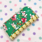 昭和レトロなアニマルたちのラウンドファスナー長財布　(緑)