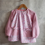 【限定販売】80～130size ポップ ユニコーン 水玉 立体リボン 長袖スモック パープル