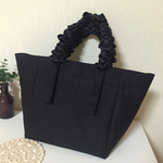 Blackデニム.グレープハンドルバッグ