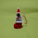 babyペンギン　Xmasオーナメント　羊毛フェルト