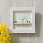 お客様リクエストページ:シーグラスアート 猫と小鳥の観葉植物アート ミニチュア インテリア雑貨 壁掛け 置物 北欧 ペット 母の日 贈り物 誕生日プレゼント