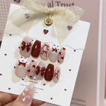 ボルドーネイル l チークネイル l クリスマスネイル l フラッシュネイル l リボンネイル l ガーリーネイル l 赤ネイル l ネイルチップ l ネイル