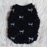 犬服　リボン柄もこもこタンクトップ