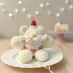 【5人限定/残り2人】ショートケーキのくまさんぬいぐるみ🍓甘くてやさしいごほうびタイム｜テディベア