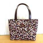 リバティ　スウィートミッドナイト　パープルのマチ広Mサイズトートバッグ　